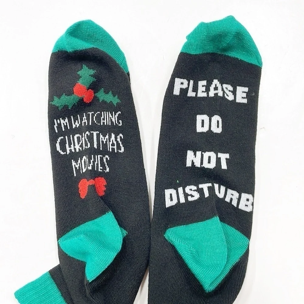 I’m Watching Christmas Movies Please Do Not Disturb socks